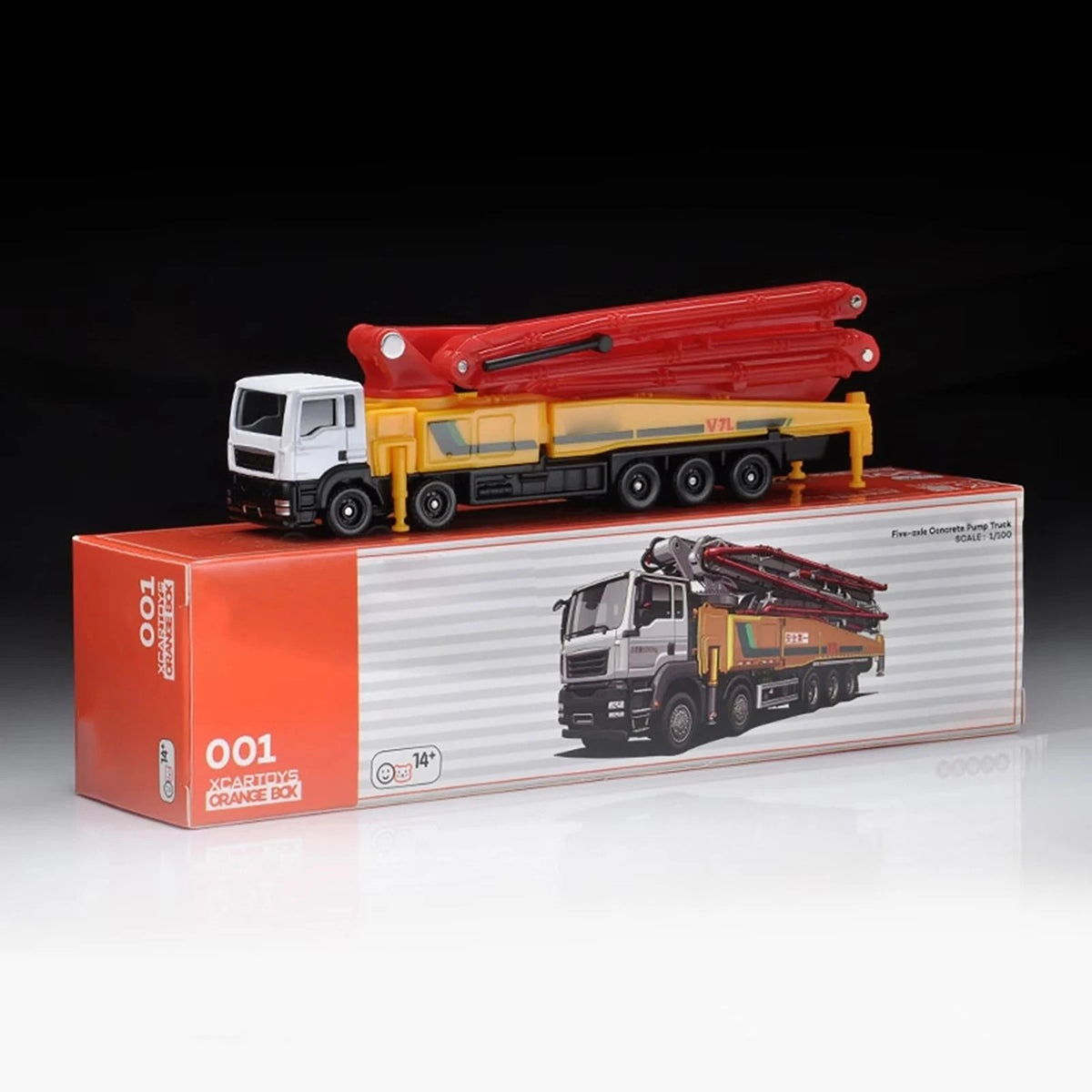 Concrete Pump Truck Diecast Model for Engineering Vehicle (1:100 Scale)