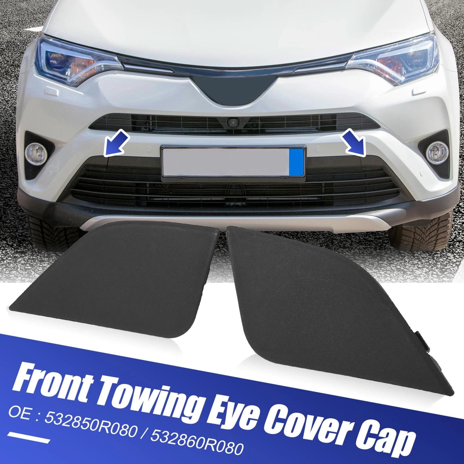 Front Bumper Tow Hook Cover Cap for Toyota RAV4 (2016–2018)