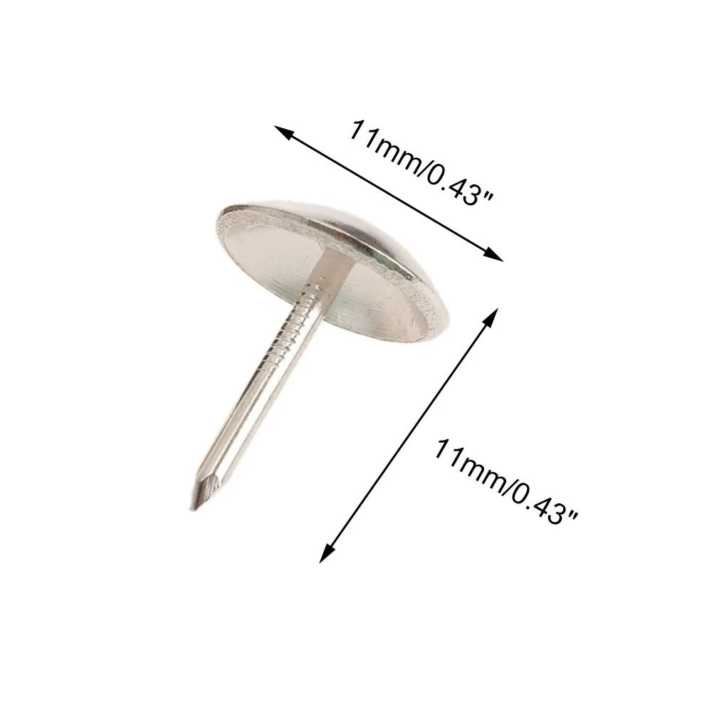 100Pcs Upholstery Nails for Furniture (Silver)