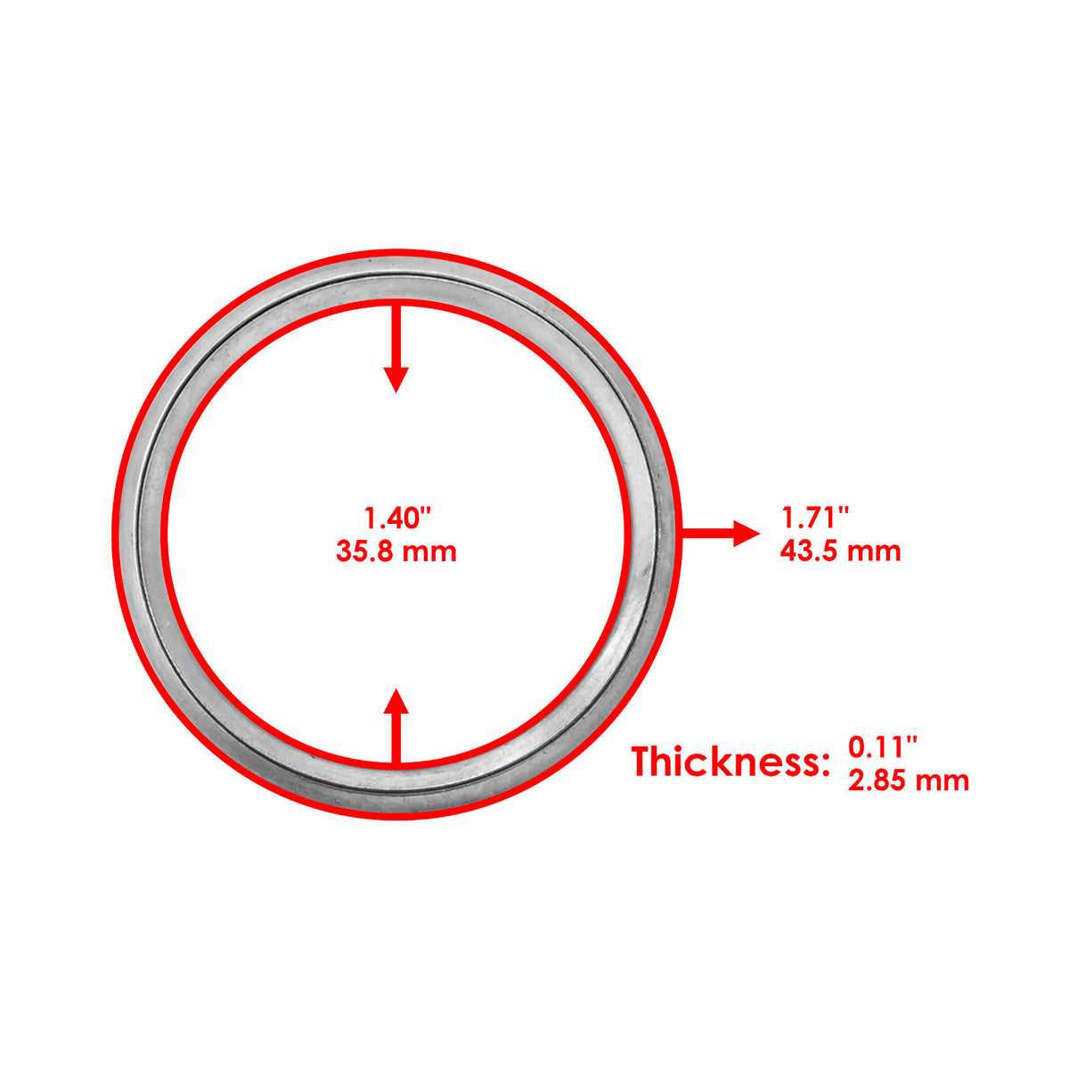 Exhaust Pipe Holder Gasket Replacement for Kawasaki (2010–2018)