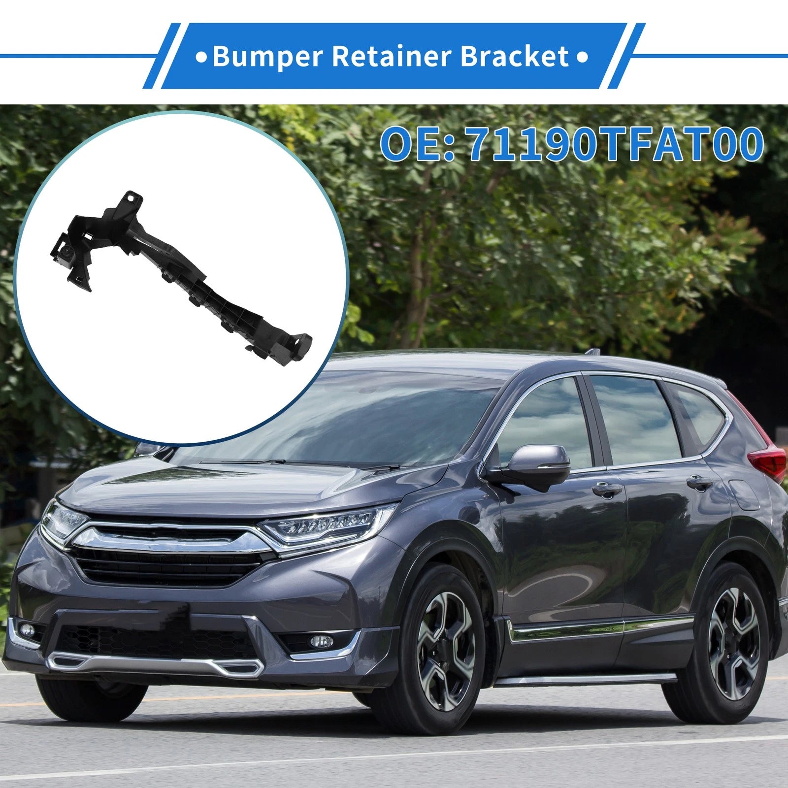 Front Left Bumper Retainer Bracket Replacement for Honda CRV (2015–2016)