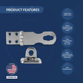 2X Marine Door Lock Hasp Latch for All Doors
