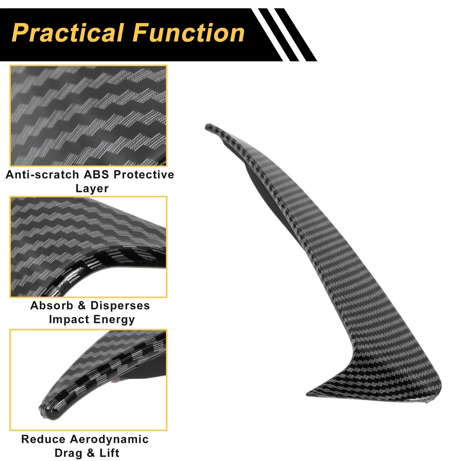 Rear Bumper Spoiler Pair Replacement for Mercedes-Benz C-Class W205 (2015–2018)