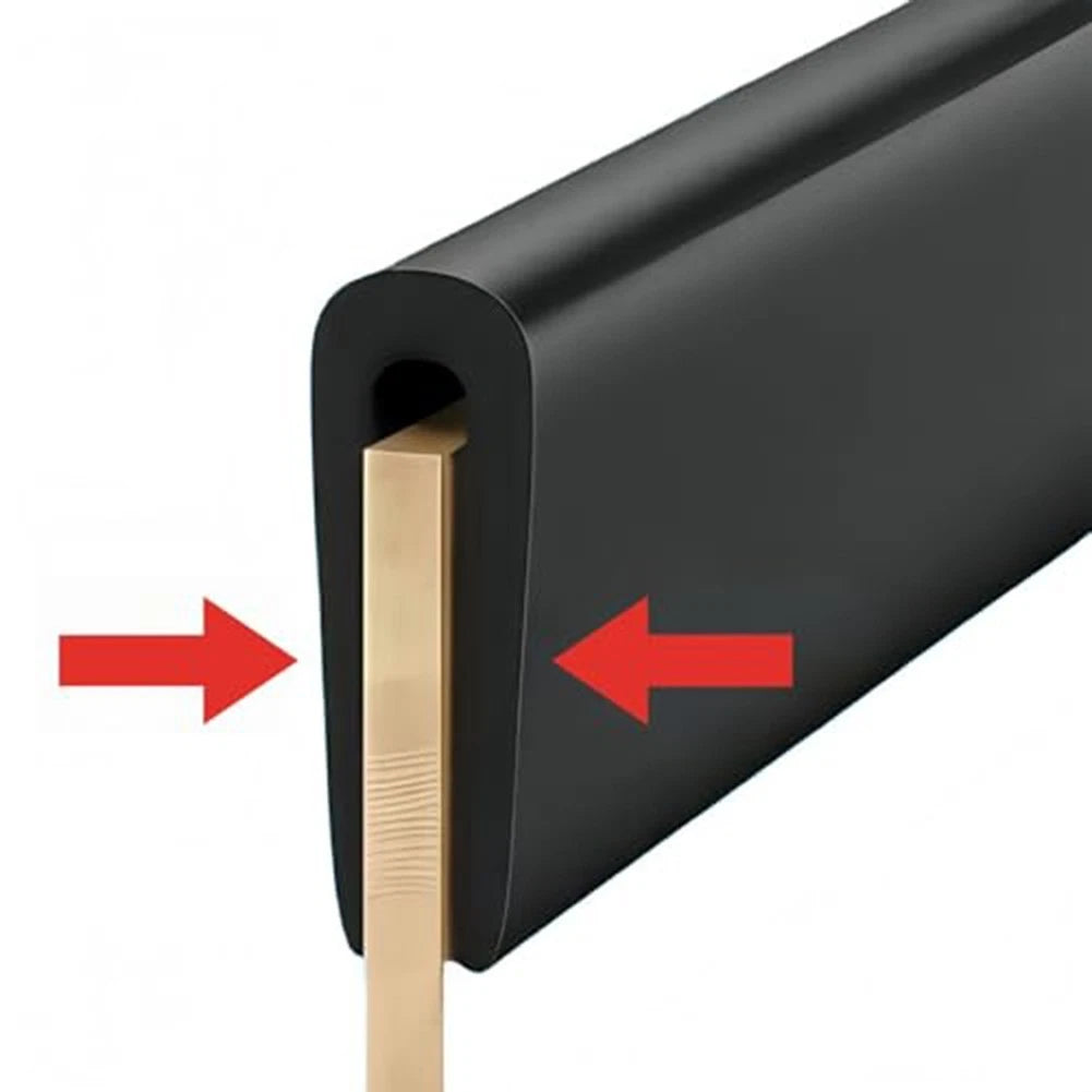 Rubber Sealing Strip 6M for Metal Doors (Weather Resistant, UV Proof)