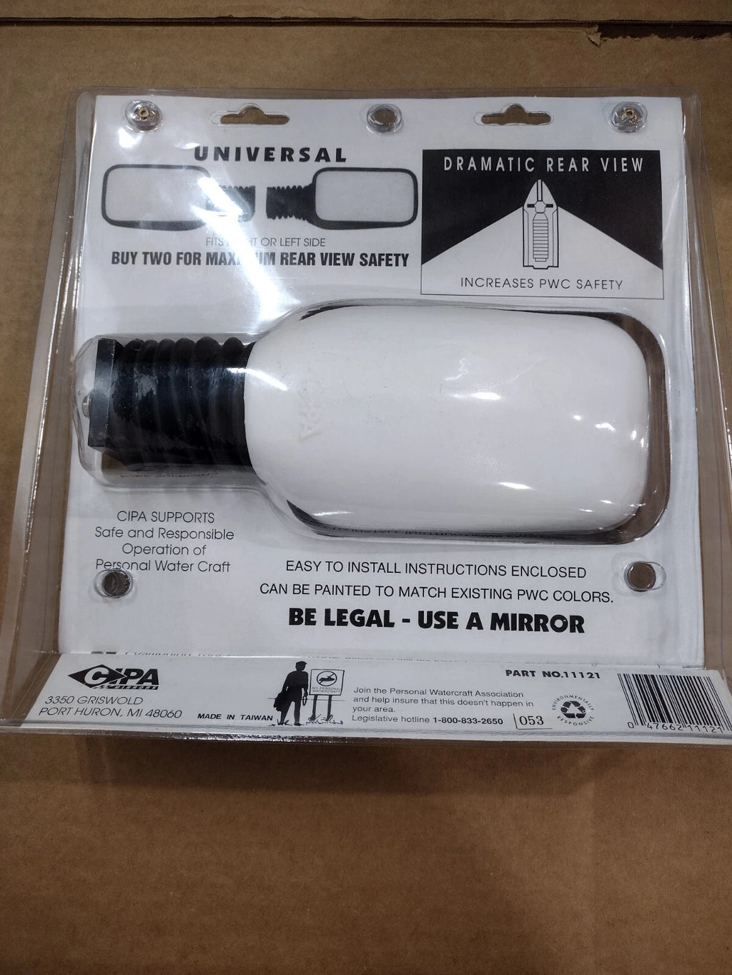 CIPA 11121 Wing Mirror for Universal PWC (3.5" x 5.375")