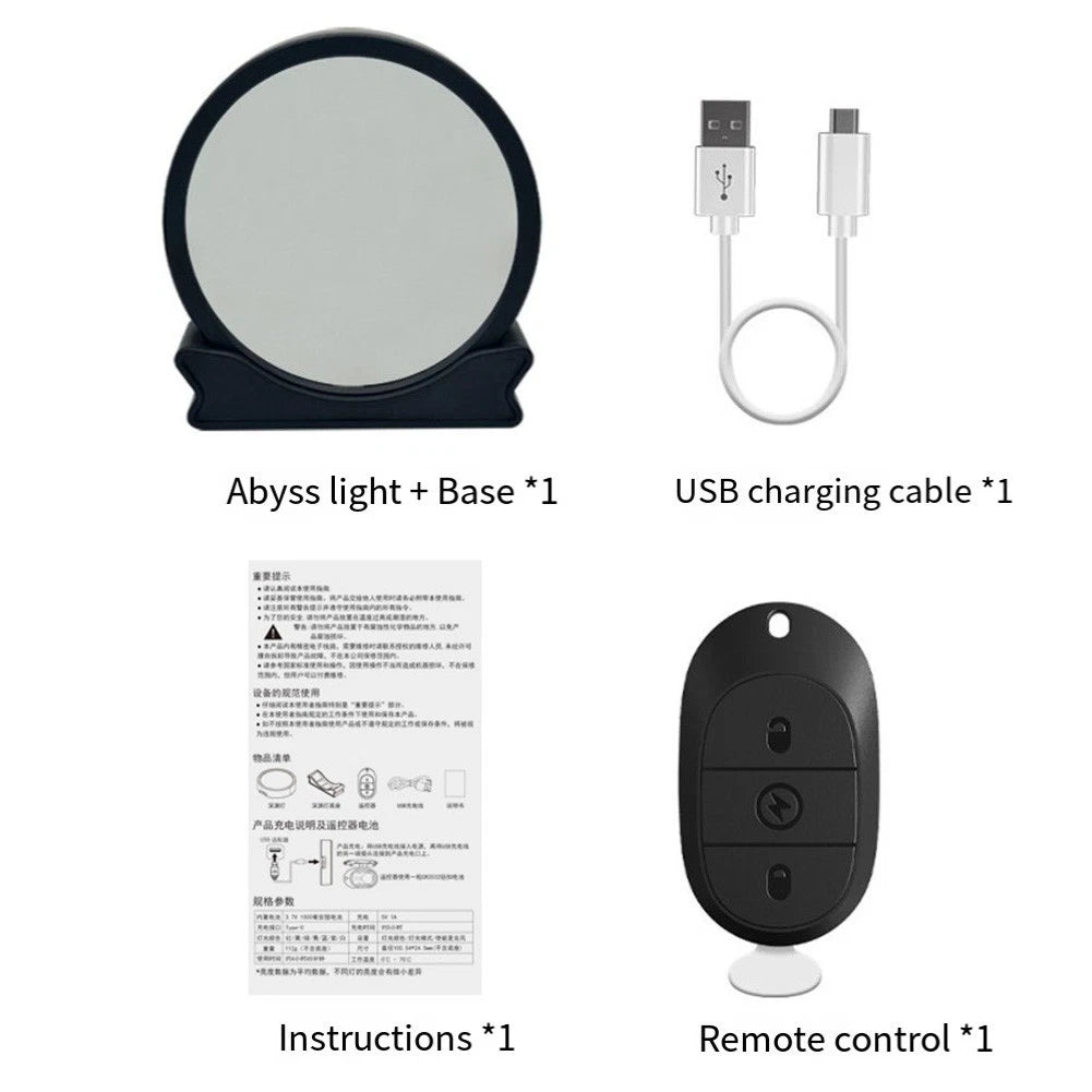 Magnetic LED Infinity Mirror Light with Sound Sensor for Various Rooms