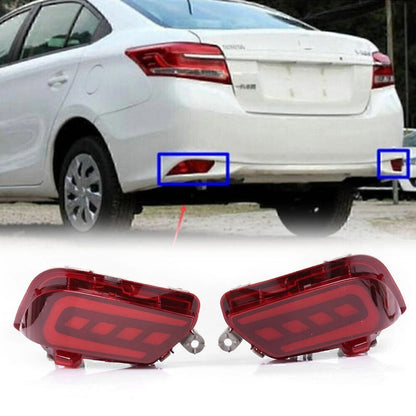 2X LED Rear Bumper Lamps for Toyota Vios (2016–2017)