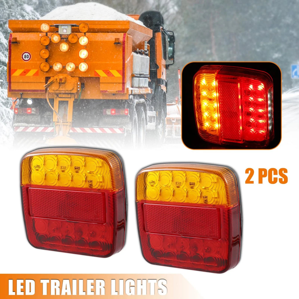 2pcs LED Turn Signal Brake Tail Light for Car 12V-36V (Red Yellow White)