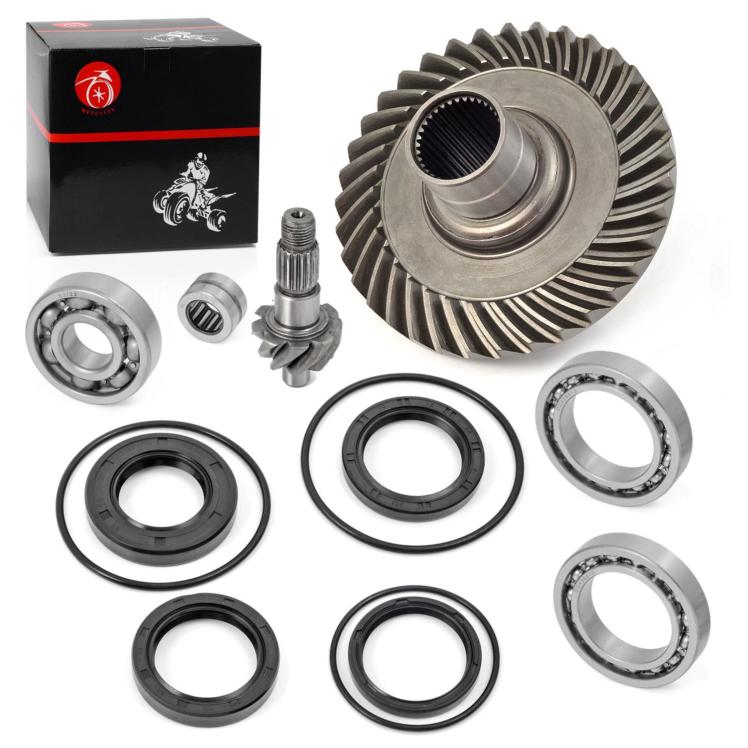 Rear Differential Ring & Pinion Gear + Bearing Kit for Honda TRX300FW (1988–2000)