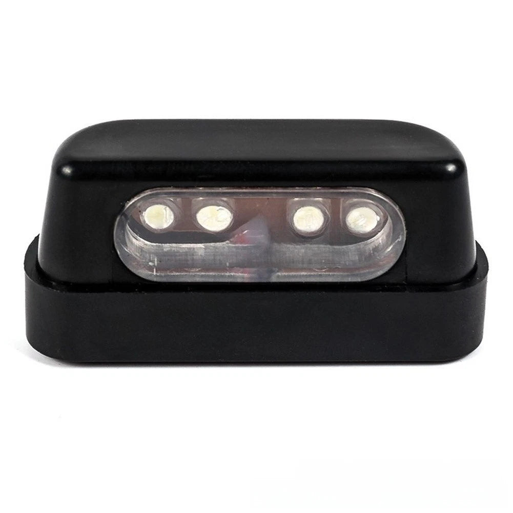 12V LED License Plate Light for Motorcycle Black White Retrofit Tail Light