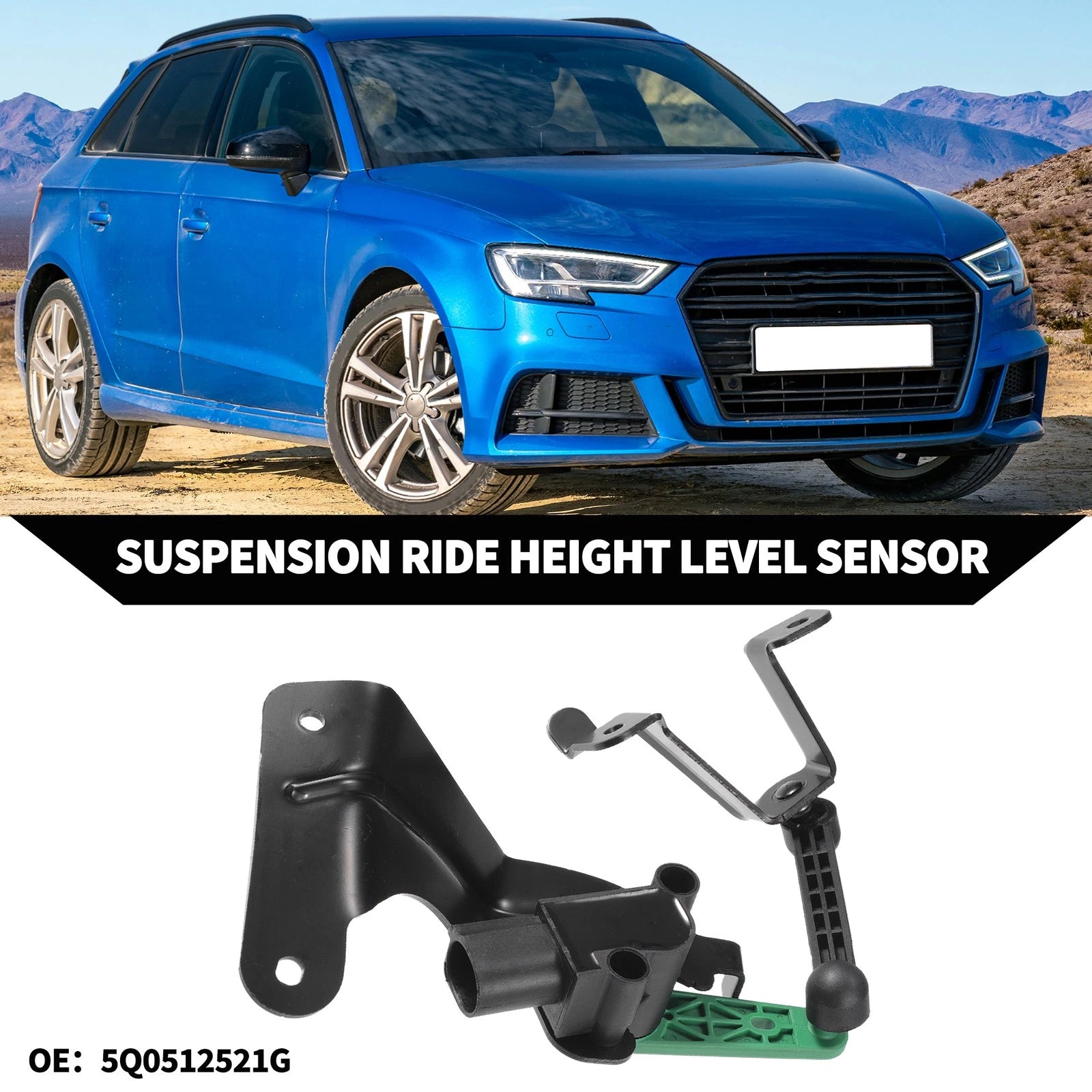 Suspension Ride Height Level Sensor Rear Left for Audi A3 (2015–2020)