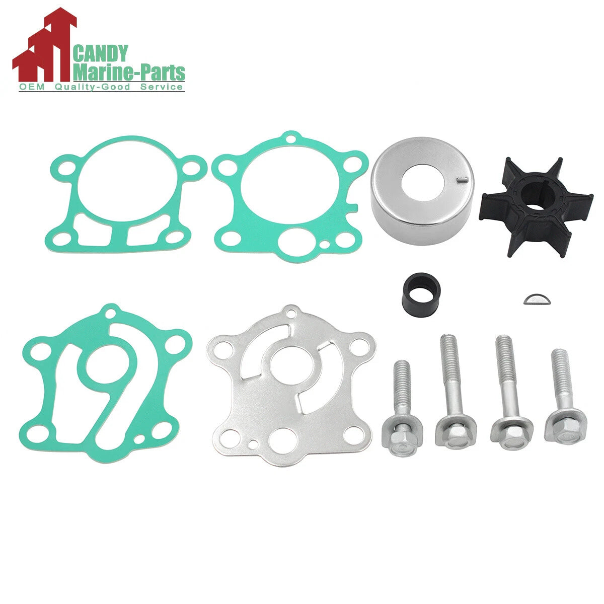 Water Pump Impeller Repair Kit for Yamaha 40/50 HP (6H4-W0078-00, 18-3429)
