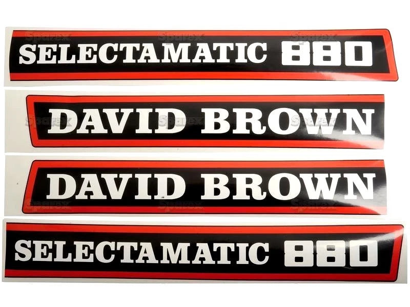 Bonnet Decal Set for David Brown 880 Selectamatic Tractor