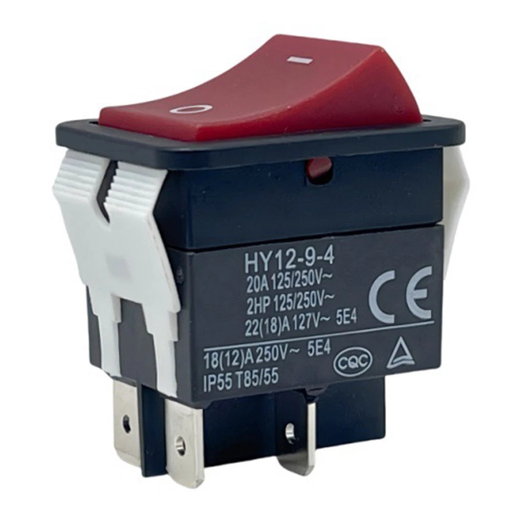 Rocker Switch 20A 250V AC IP55 for Tools (HY12-9-4)