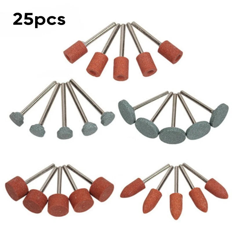 25pcs Rotary Tool Abrasive Stone Points for Electric Grinder