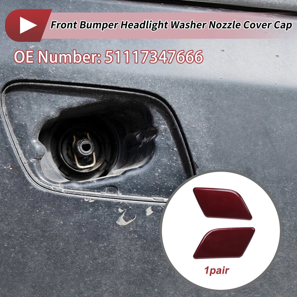 Front Left Right Washer Nozzle Cover Caps Replacement for BMW X1 (2016–2022)