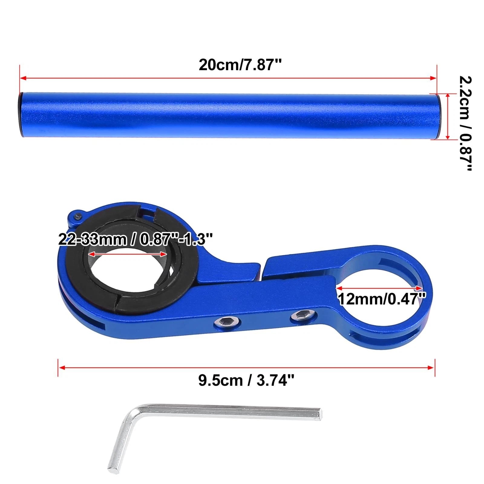 Bike Handlebar Extender Blue Replacement for Universal Bicycle (2000–2025)