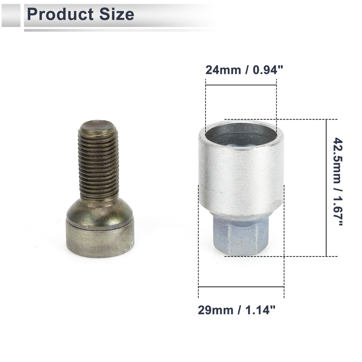 Wheel Lock Lug Nuts Bolt Kit for Audi A4L A5 (Type A) (2009–2017)