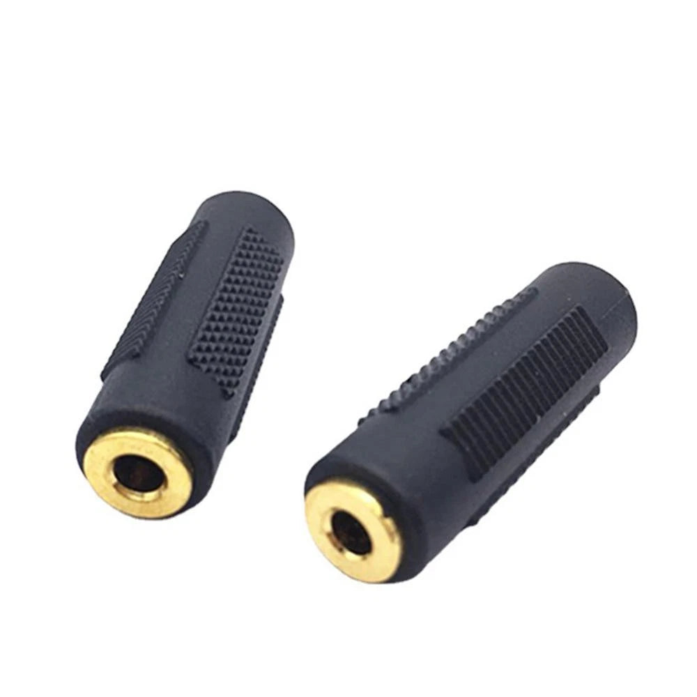 2Pcs 3.5mm Aux Coupler Female to Female Stereo Adapter