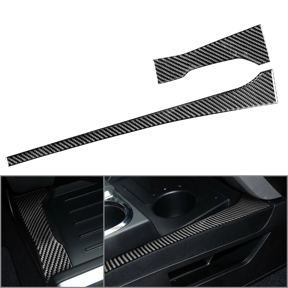Black Carbon Fiber Gear Shift Side Panel Trim for Toyota Tundra (2014–2021)