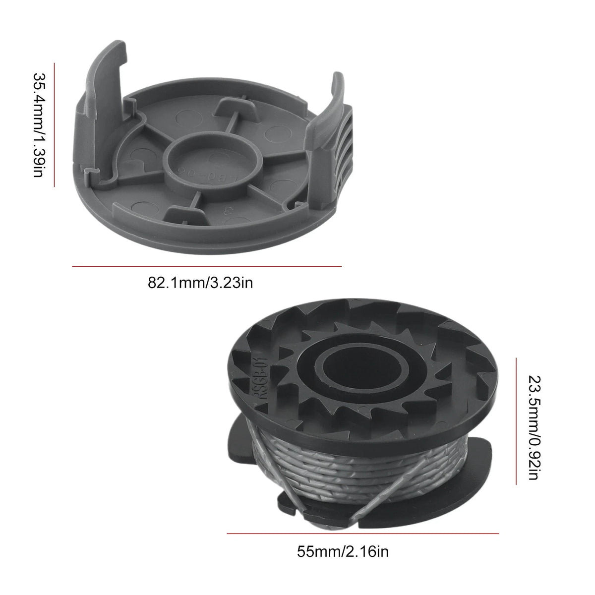 Spool-Cover Set for BOSCH Grass Trimmer F016800569, F016800385