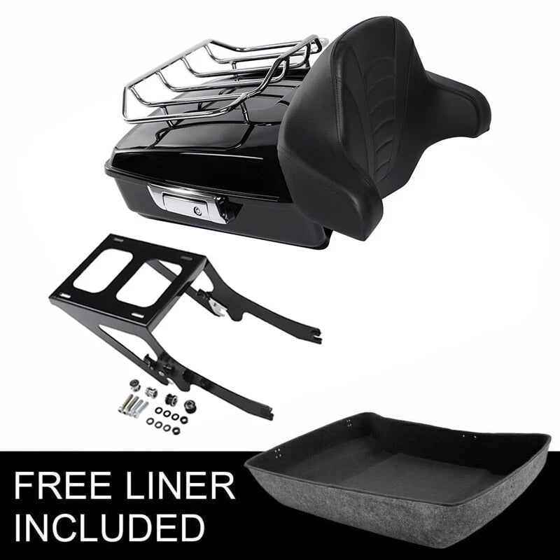 Chopped Trunk Backrest Mount Rack for Harley Softail Deluxe FLHCS (2018–2026)