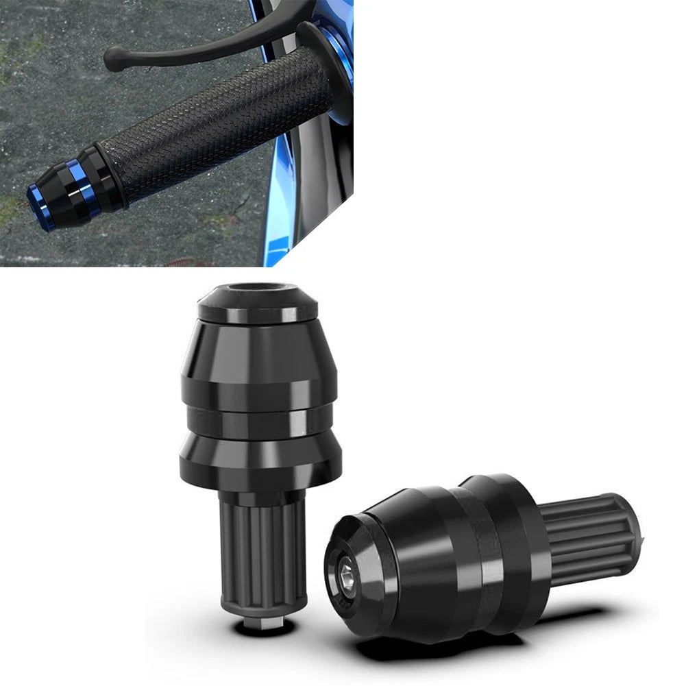 CNC 7/8" 22mm Handlebar Grips Bar End Slider Cap Plugs for Universal Motorcycle