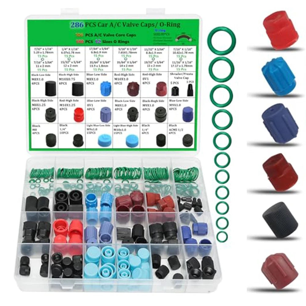 R134a Valve Cap Kit for AC System Maintenance (OE Spec)