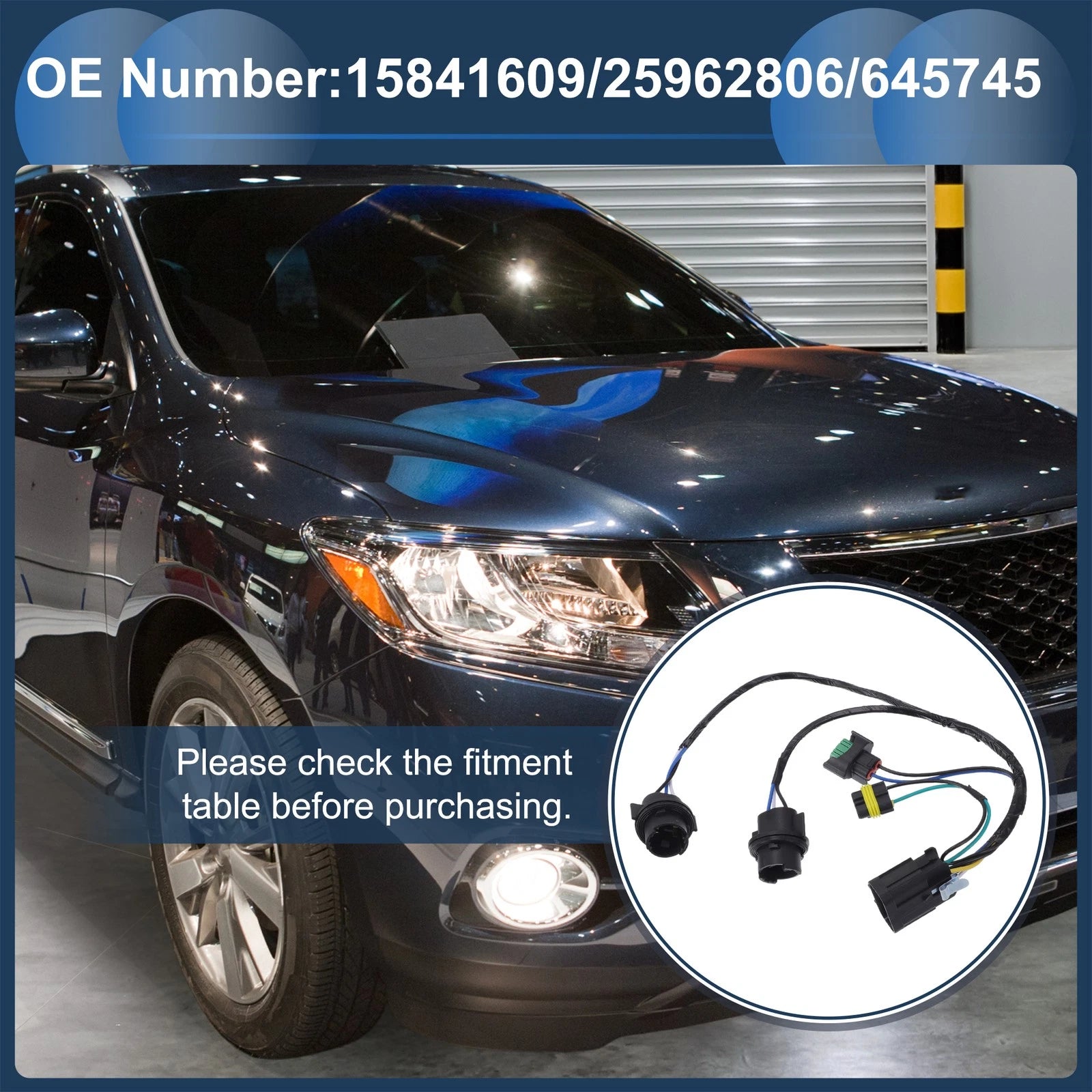 Headlight Wiring Harness Assembly for Chevrolet Silverado 1500 2500 3500 (2007–2014)