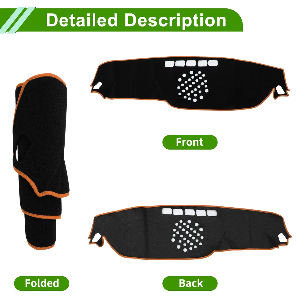 Dashboard Cover for Mercedes-Benz E-Class (2017–2021) Black Orange