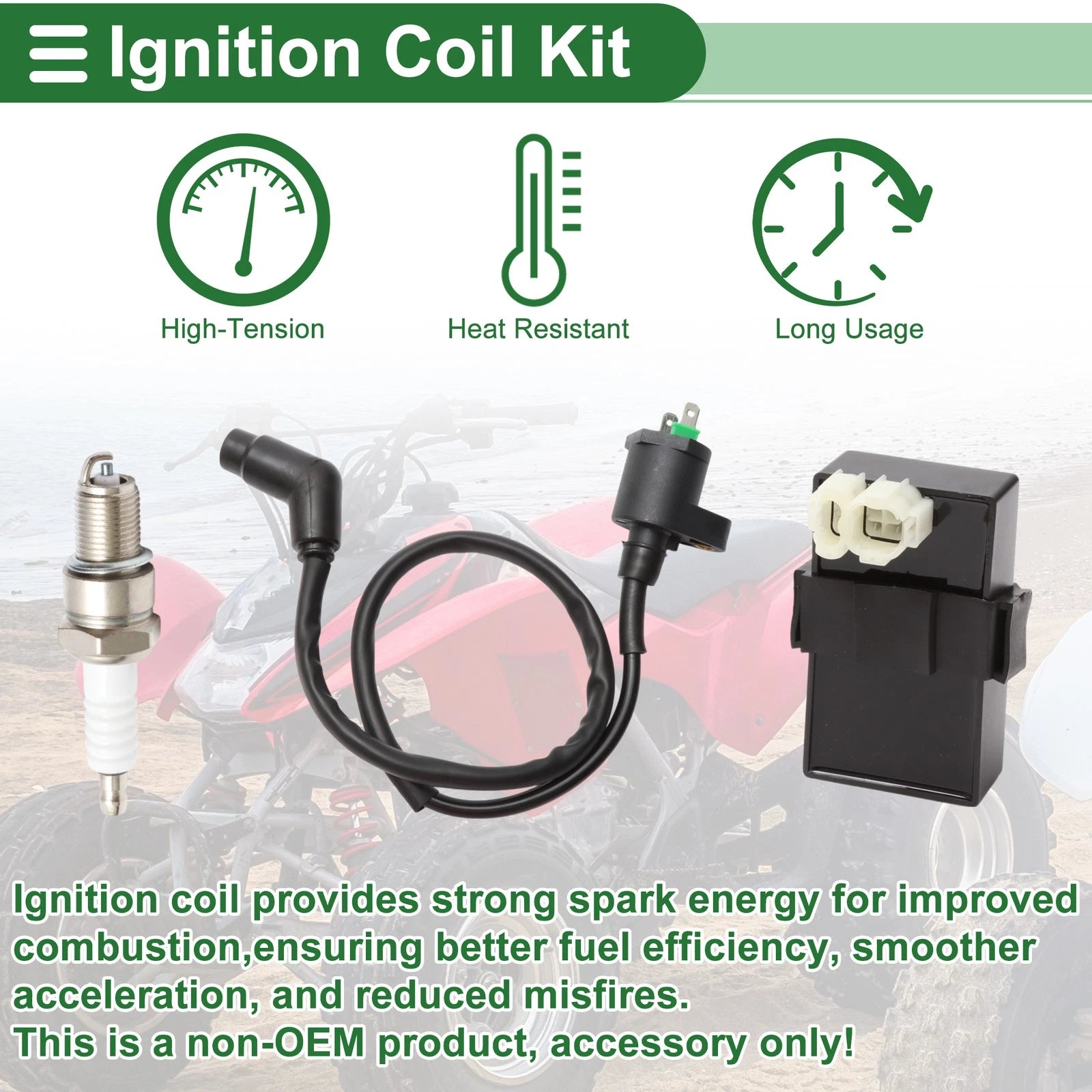 Ignition Coil Replacement for Honda TRX300 2x4 FourTrax 1994–1997