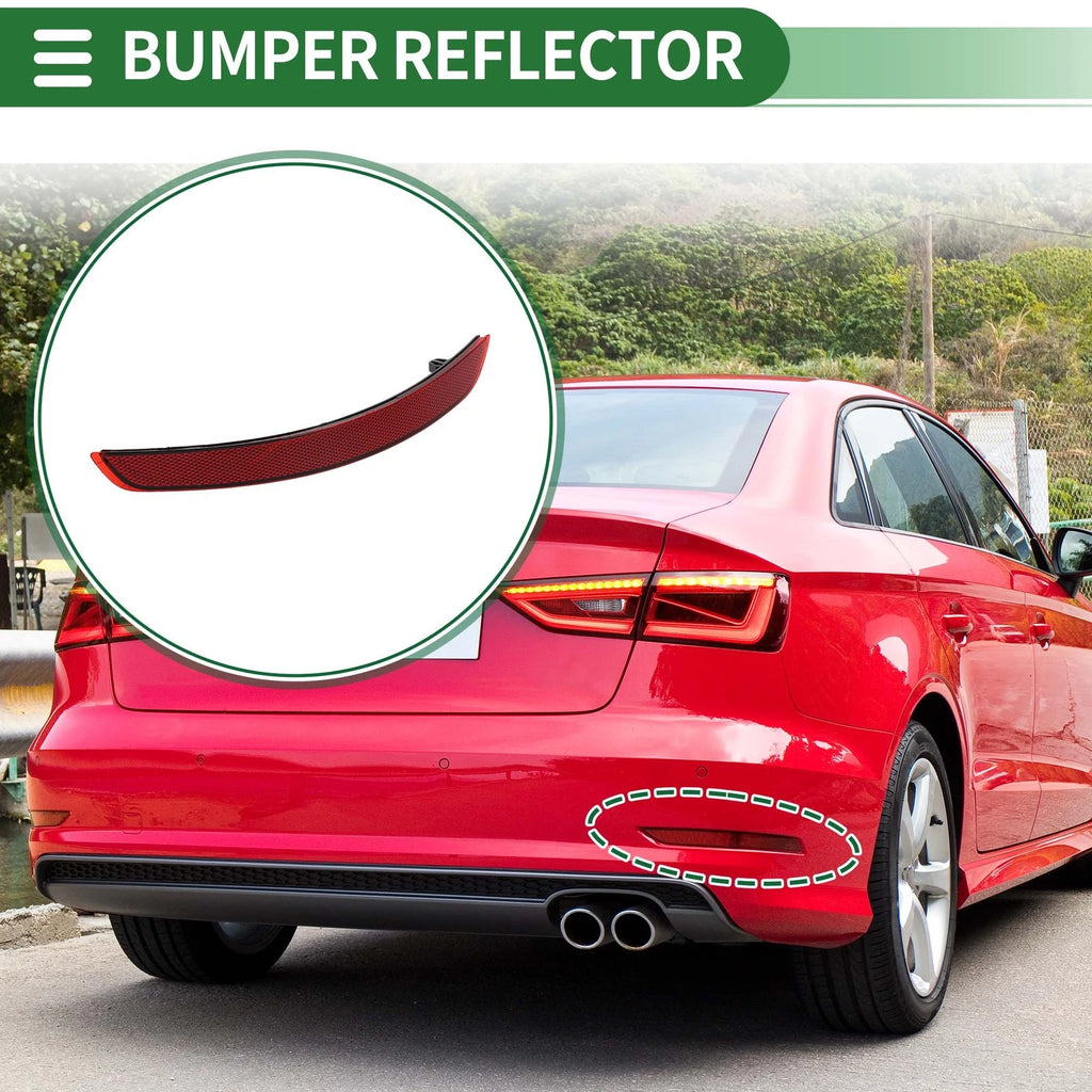 Bumper Reflector Replacement Rear Right for Audi A3 (2014–2016)
