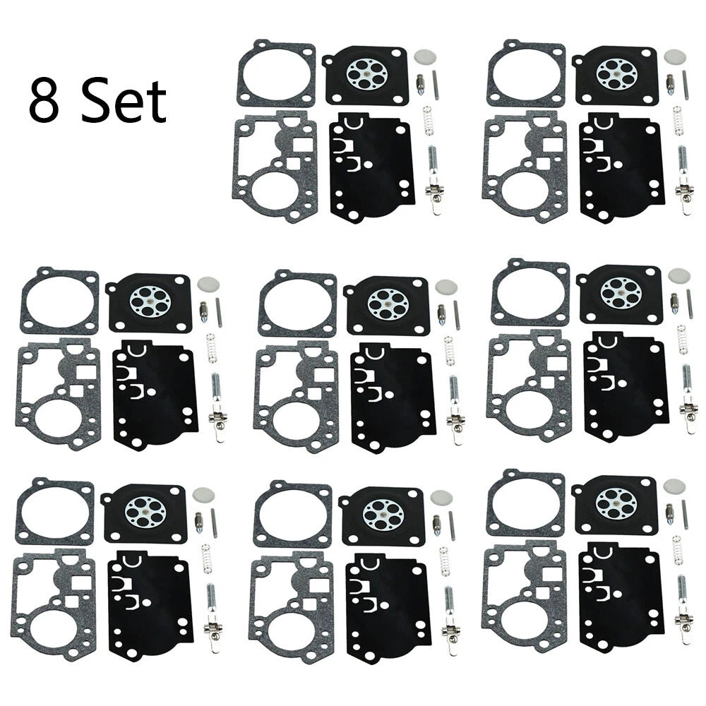 Set of 8 Carburetor Rebuild Kits for Poulan BVM210VS (ZAMA RB-156 C1U-W43 C1U-W45)