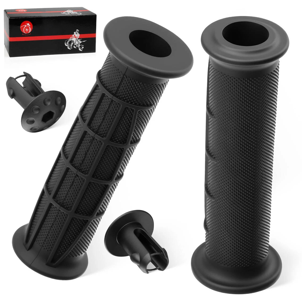 2 Handlebar Grips & End Guards for Honda Rubicon 500 520 TRX500 TRX520 (2015–2021)