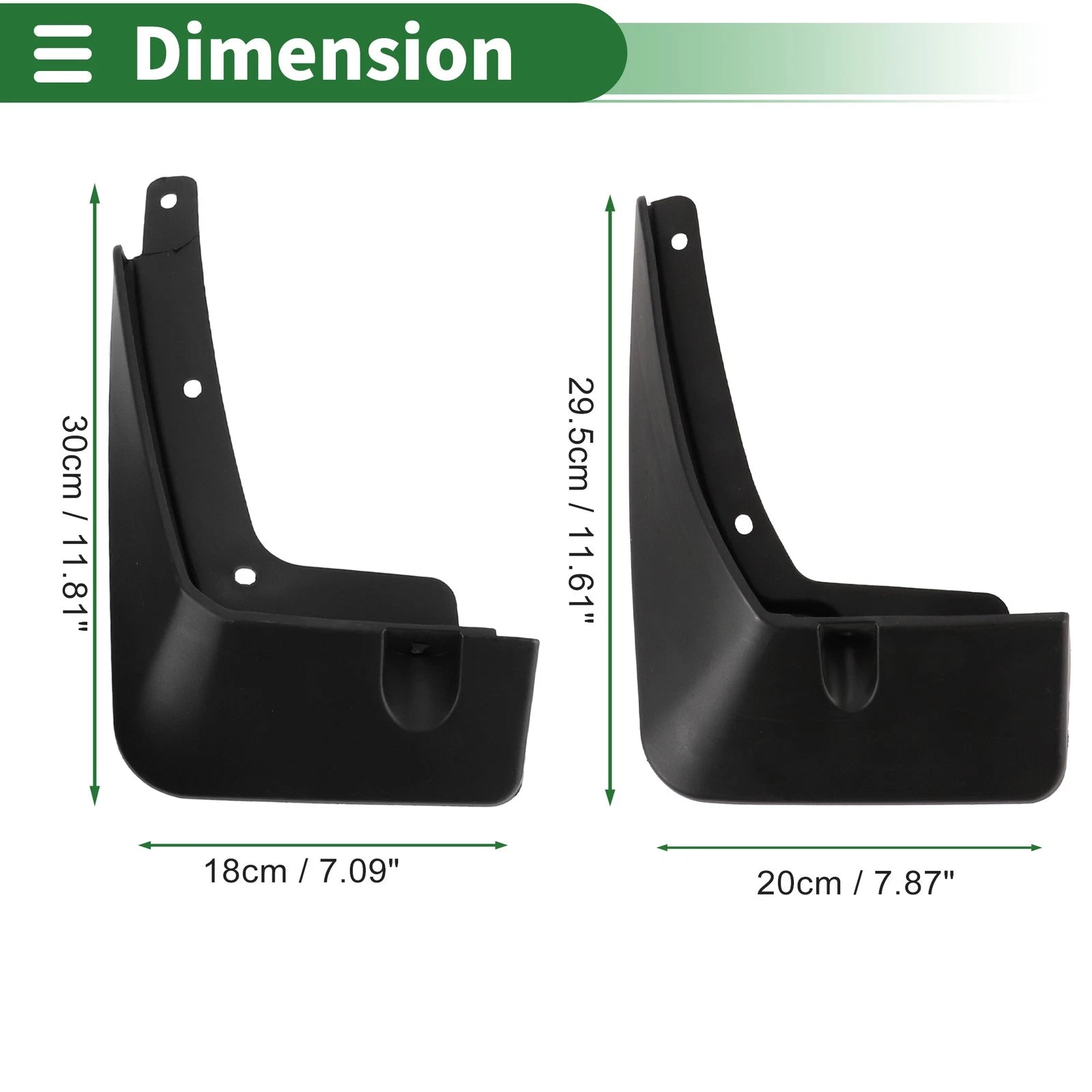 Mud Flaps Splash Guards Front Set Replacement for Hyundai IX45 (2019–2020)
