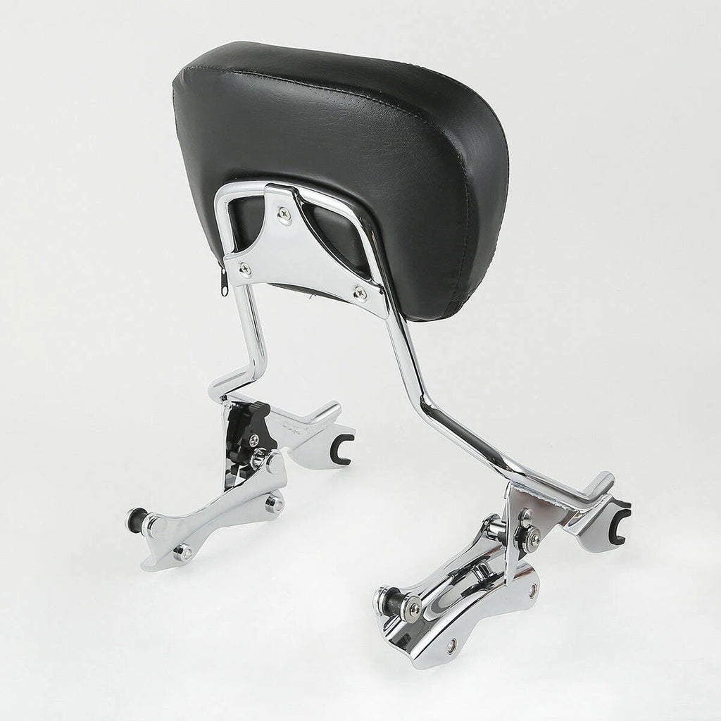 Chrome 4 Point Docking Kit Backrest Sissy Bar Pad for Harley Touring (2014–2023)