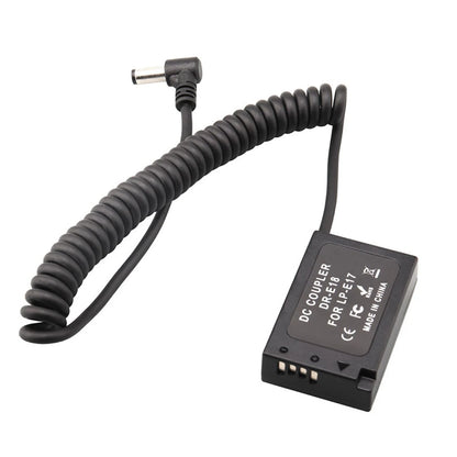 Dummy Battery DC Coupler Cable DR-E18 for Canon 77D 800D (2017–2017)
