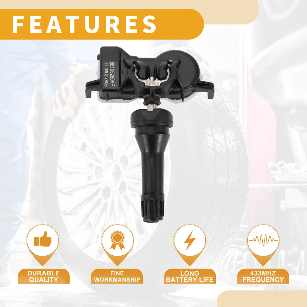 Tire Pressure Sensor Replacement for Jeep Renegade (2015–2016) 433MHz