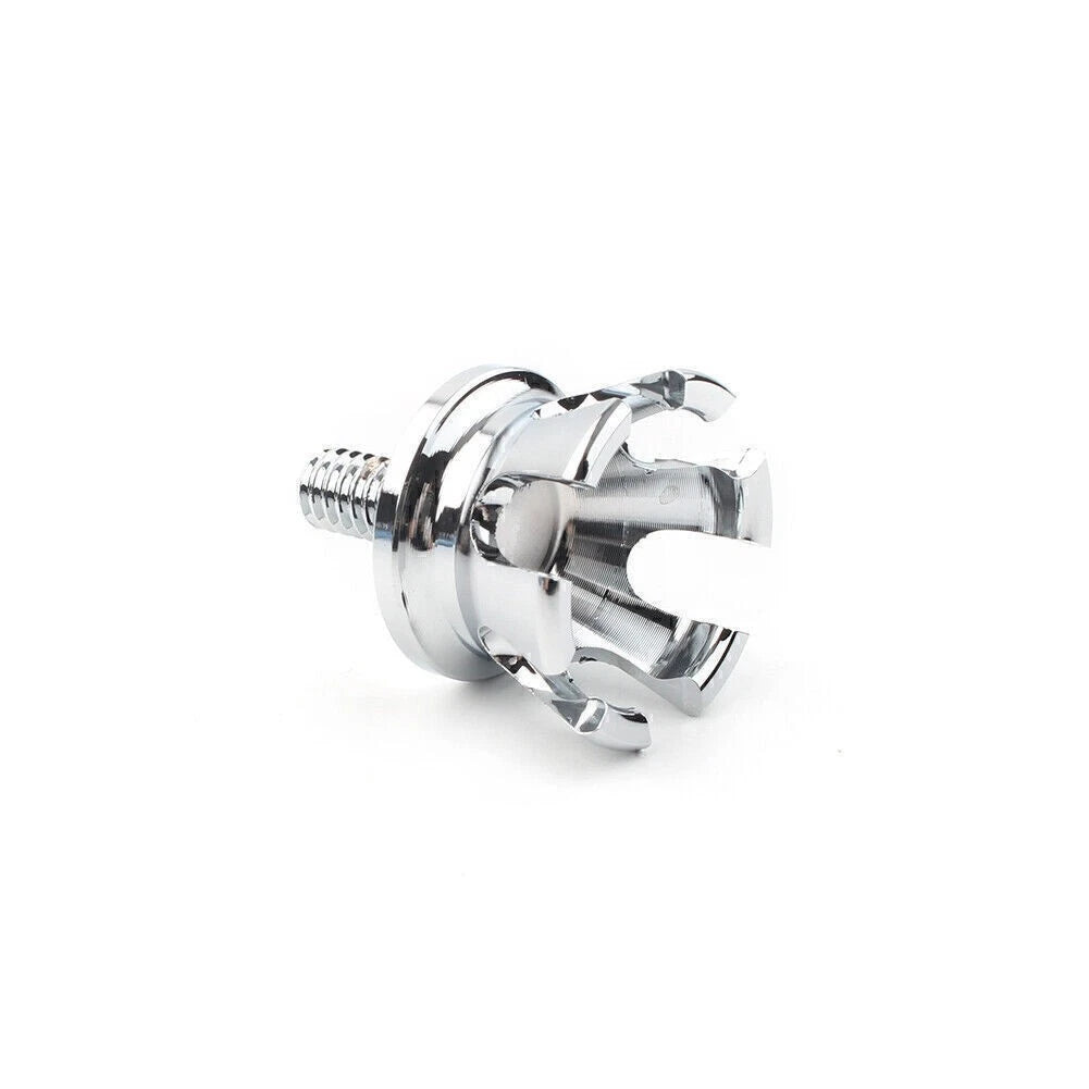 Chrome Rear Seat Bolt Tab Screw Cap Mount for Harley (1996–Present)
