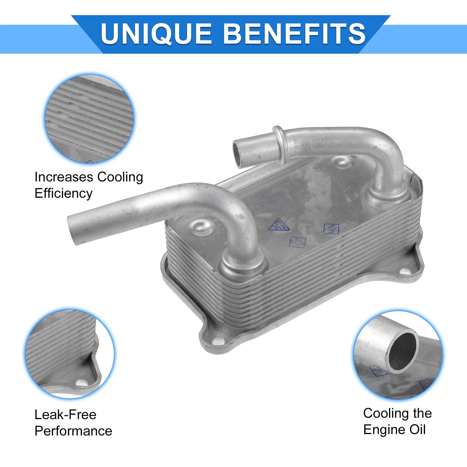 Engine Oil Cooler with Seals Replacement for Mercedes-Benz C240 (2001–2004)