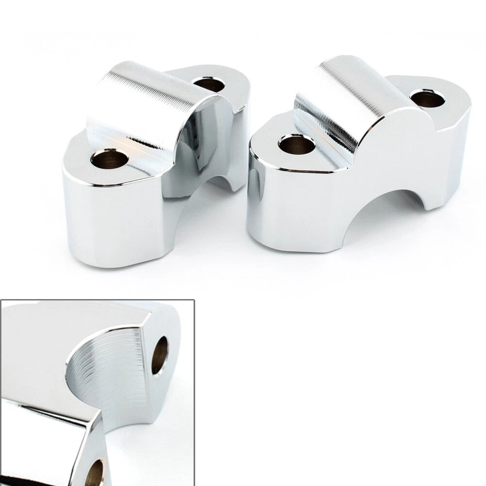 Chrome Handlebar Riser Bar Clamp for BMW R18 Classic (2020–2022)