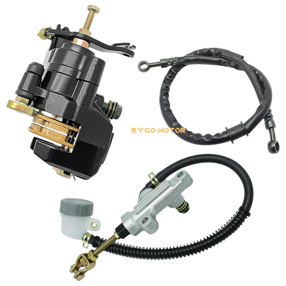 Rear Brake Caliper Master Cylinder w/Hose for Yamaha Warrior 350 (1987–2004)