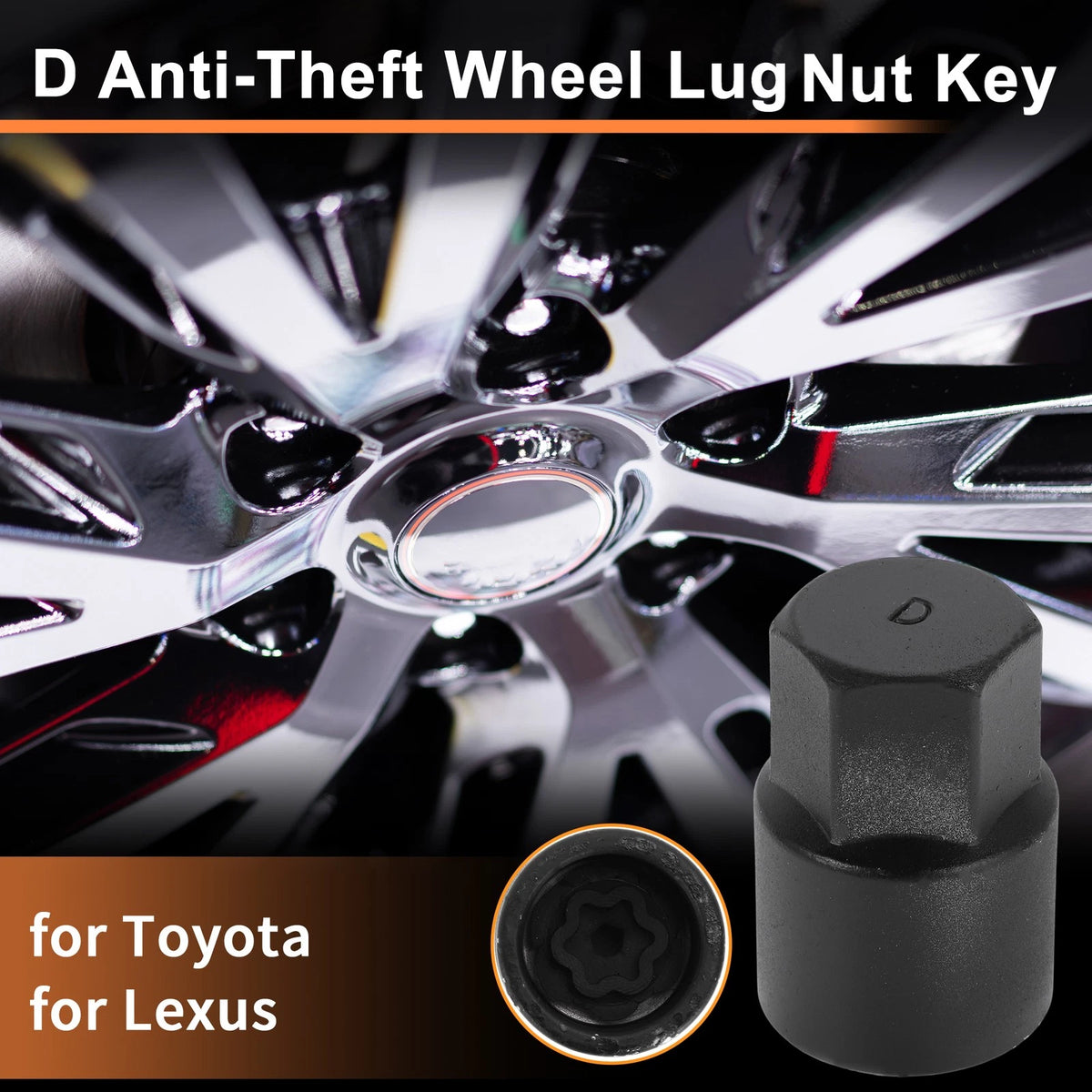 Wheel Lock Lug Nut Removal Tool for Toyota Lexus (Fits Most Models 1990–2025)