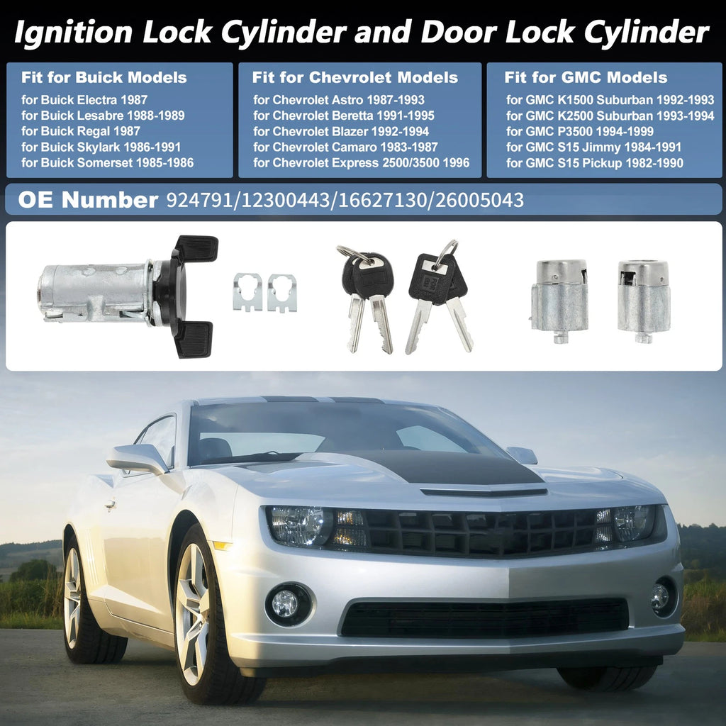 Ignition Lock Cylinder and Door Lock Replacement for Chevrolet Camaro (2010–2015)