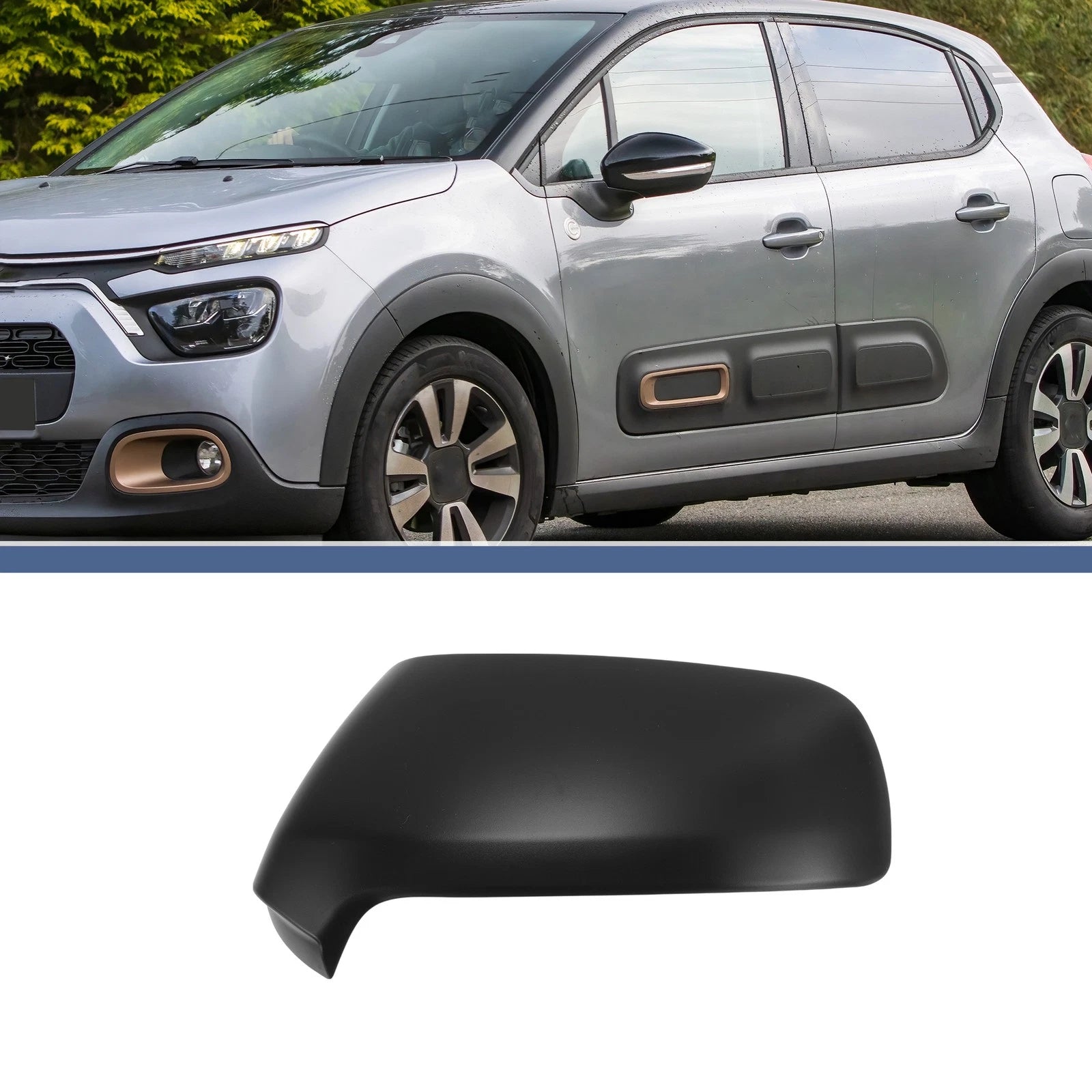 Left Passenger Side Mirror Cover Cap for Citroen C3 Picasso (2009–2017)