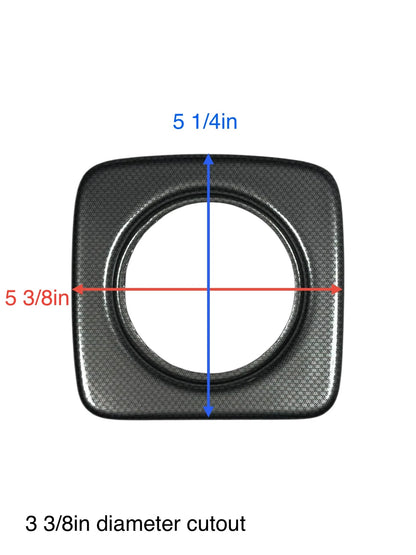 2X Marine Carbon Gauge Trim for 3 3/8in Cutout