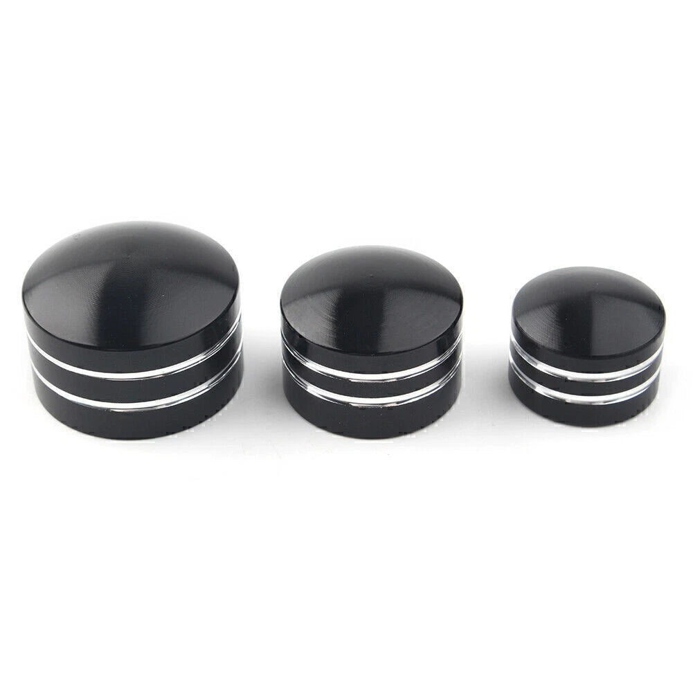 10x Black CNC Inner 9mm-13mm Motor Bolt Topper Caps for Harley