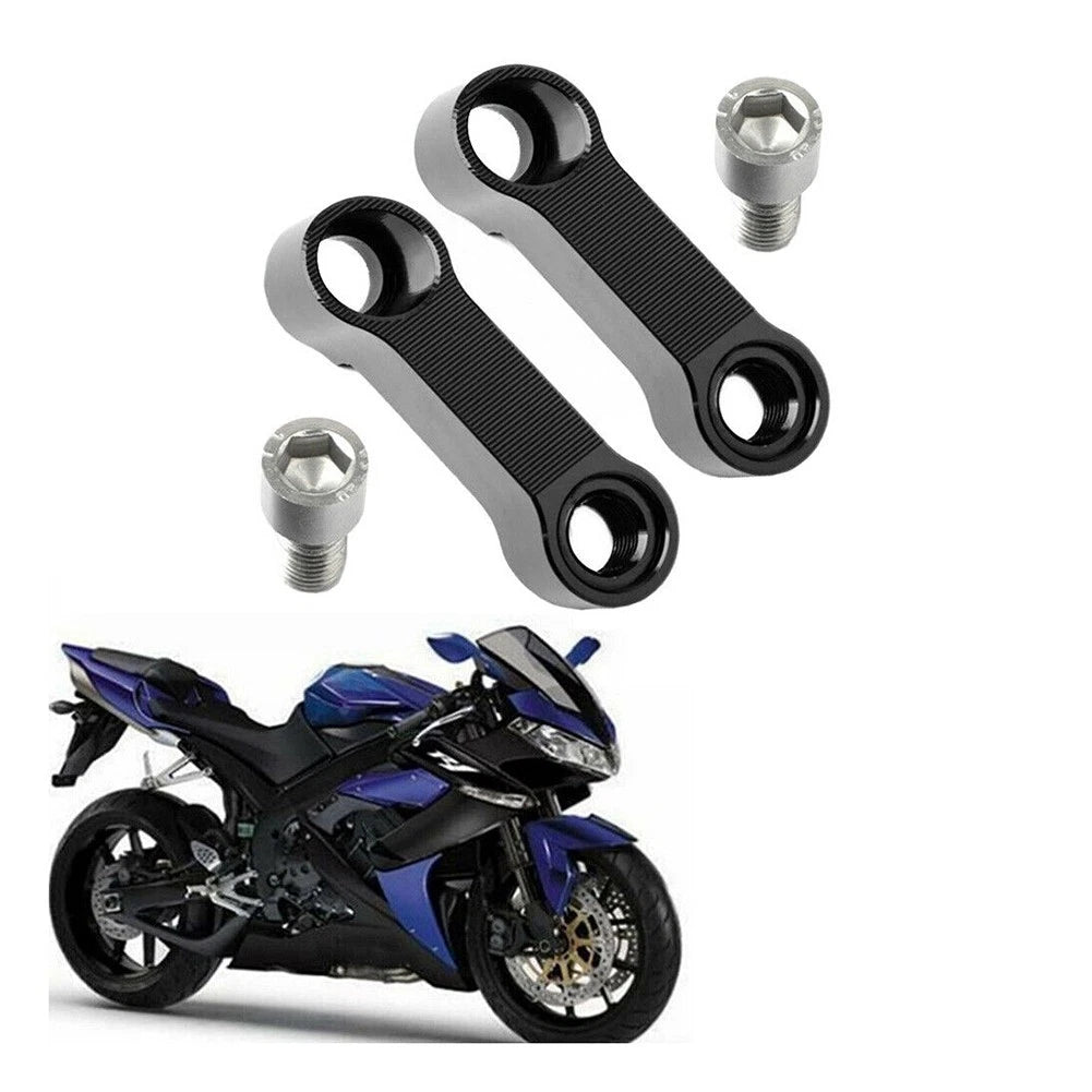2Pcs 10mm Rearview Mirror Mount Riser Extender for Motorcycle