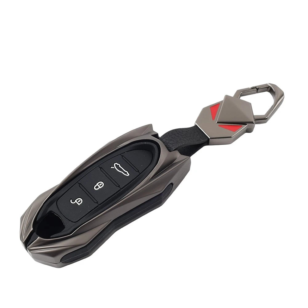 Remote Key Shell Case for Porsche 718 911 Macan Cayenne Cayman Boxster (2016–2023)