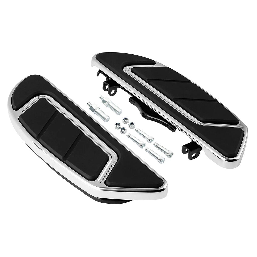 Chrome Driver Floorboards for Harley Road Glide (2014–2024)